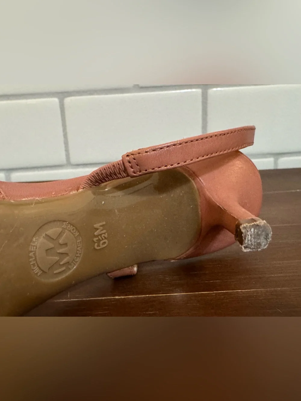 Michael Kors Pointed Slingback Mules in Dusty Pink